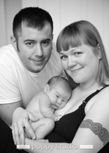 parents and baby portrait