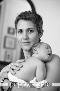 mother and newborn portrait