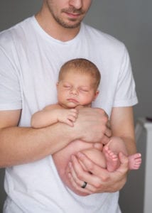 newborn portrait with father