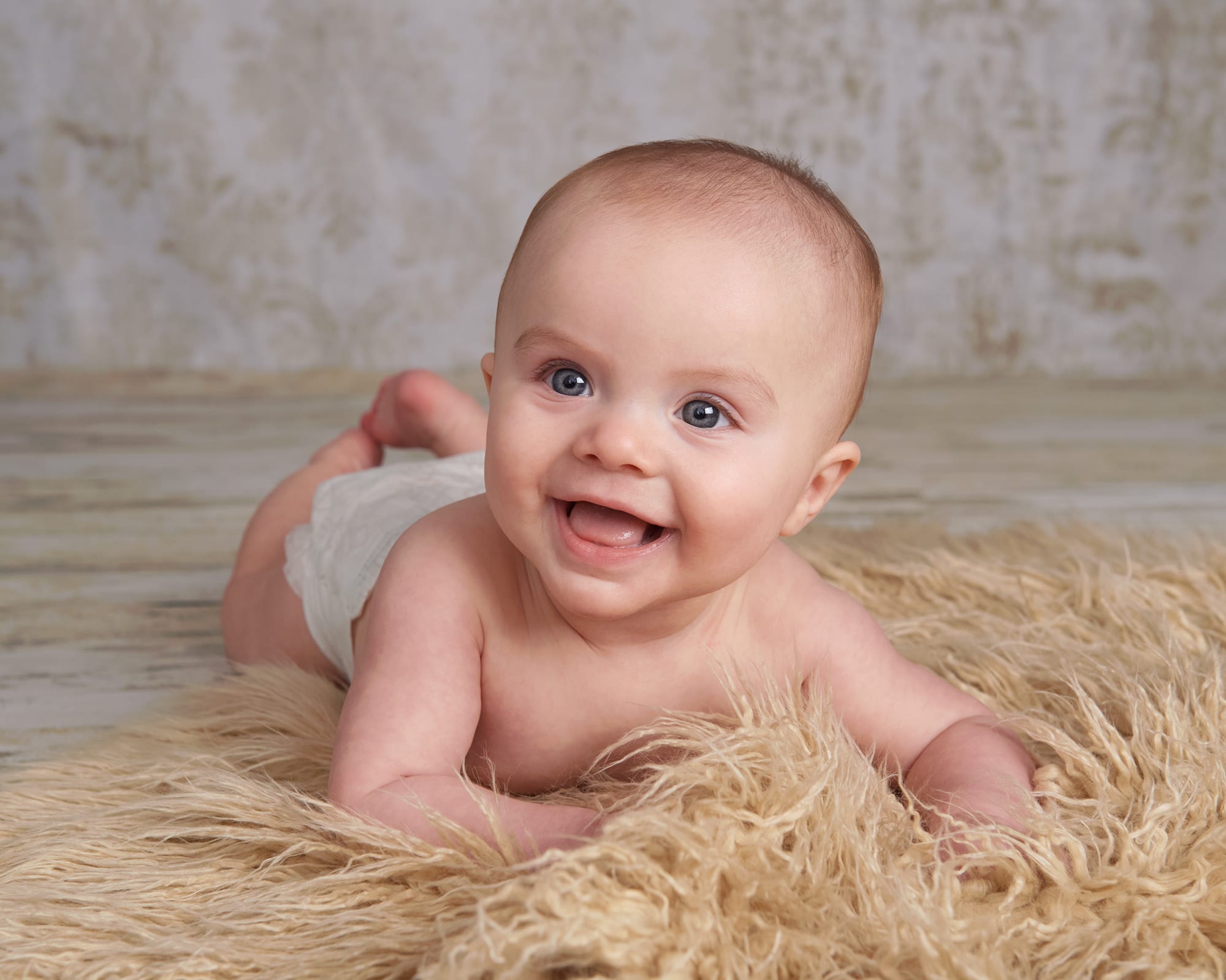 6 month old baby portrait